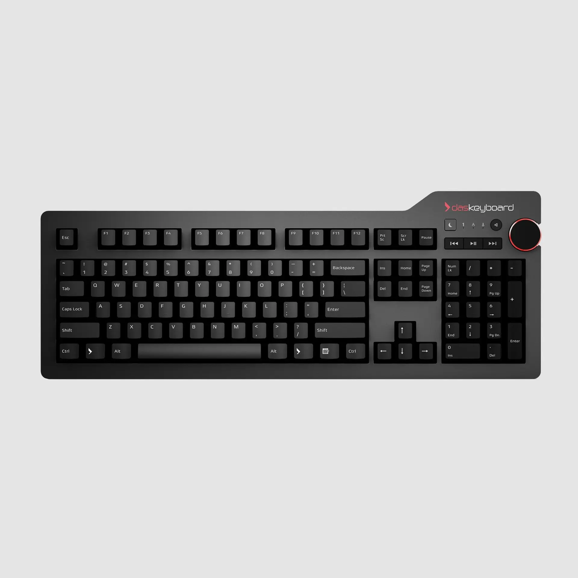 Das Keyboard 4 Professional full-size keyboard with US ANSI layout, official front view