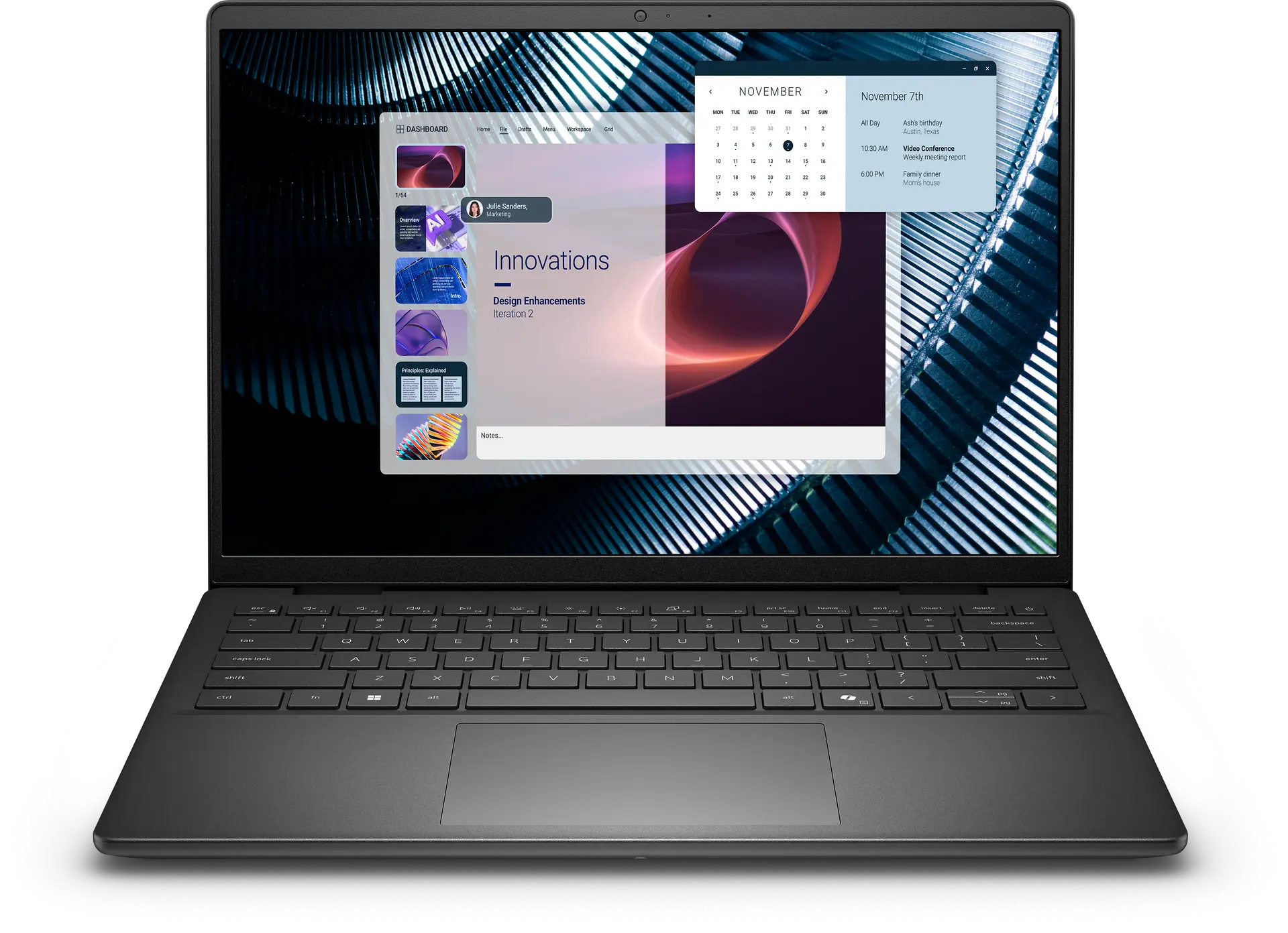 View forward-facing Dell Pro 14250
