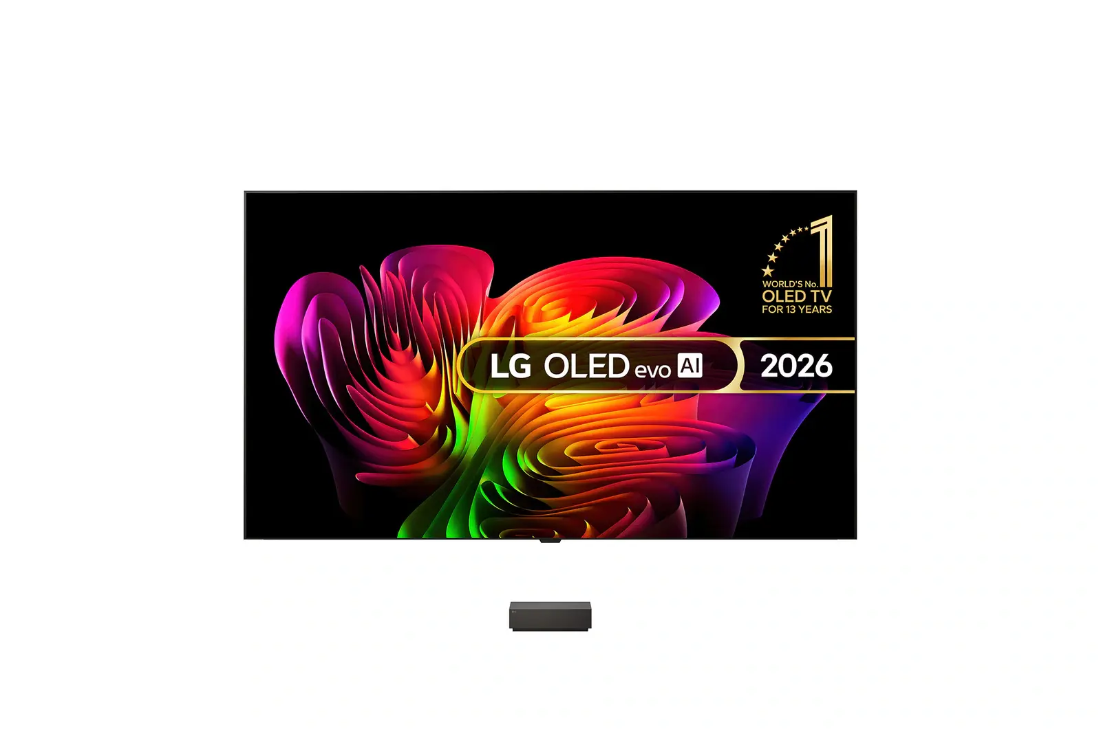 Front view of 83 inch Wallpaper TV LG OLED evo AI W6 True Wireless 4K Smart TV 2026 OLED83W69LA