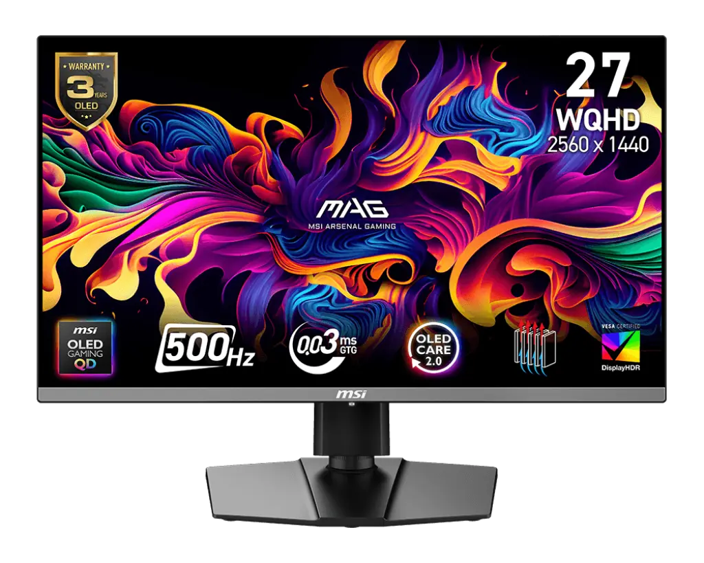 MSI MAG 272QP QD-OLED X50 official product image