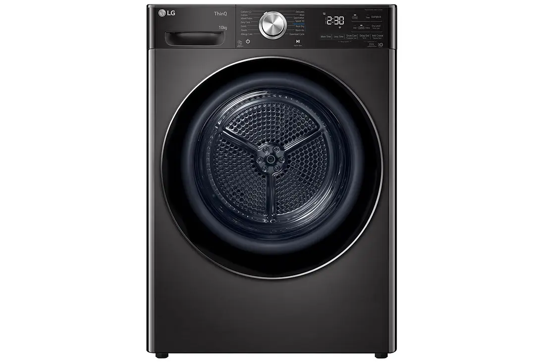 Front view of 10kg Dual Inverter Heat Pump™ Tumble Dryer Series 7, Black FDV1110B