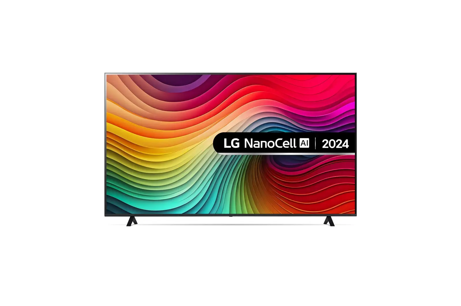Front view of 75 inch LG NanoCell AI NANO81 4K Smart TV 75NANO81T6A