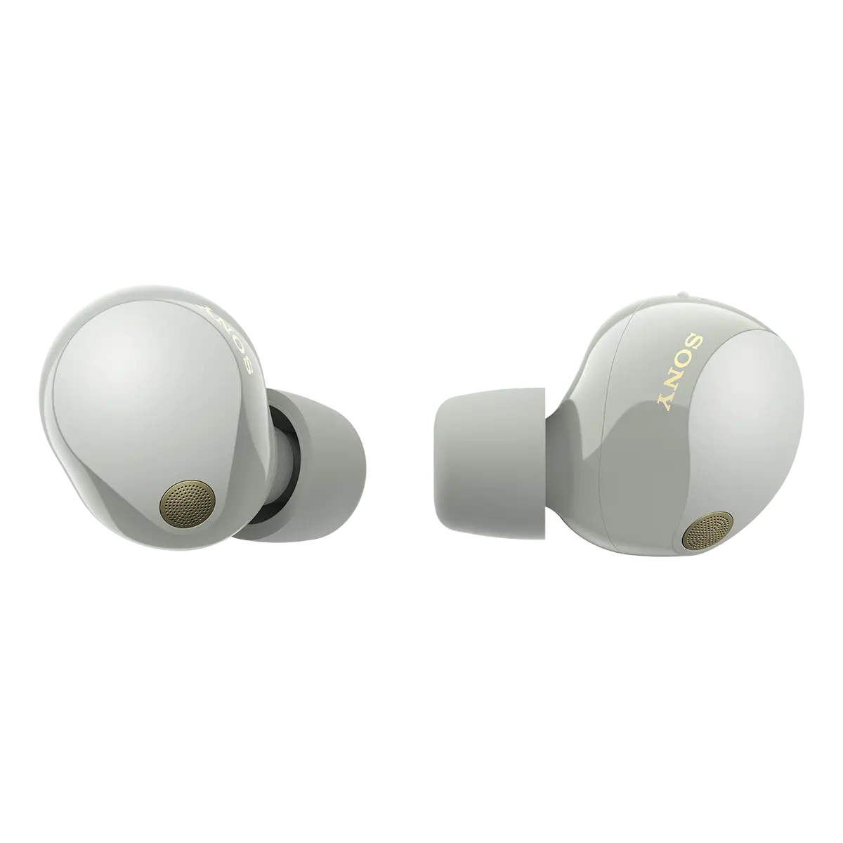 Sony WF-1000XM5 in Platinum Silver, official image for WF1000XM5S.CE7