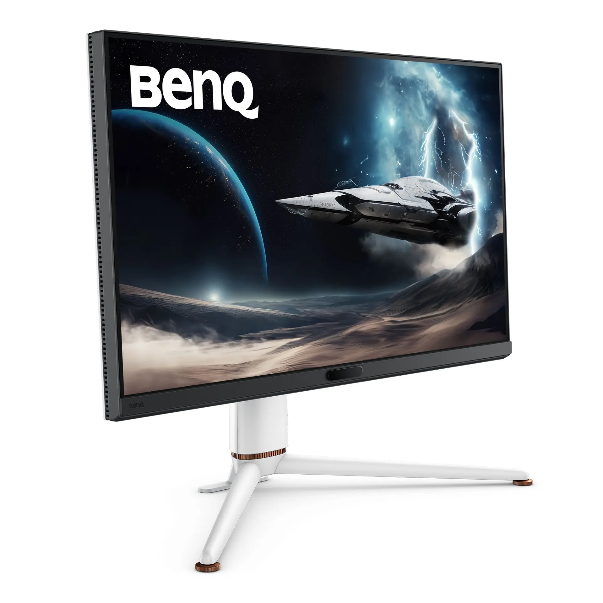 BenQ EX321UX monitor, official product view showing the screen and supplied stand.