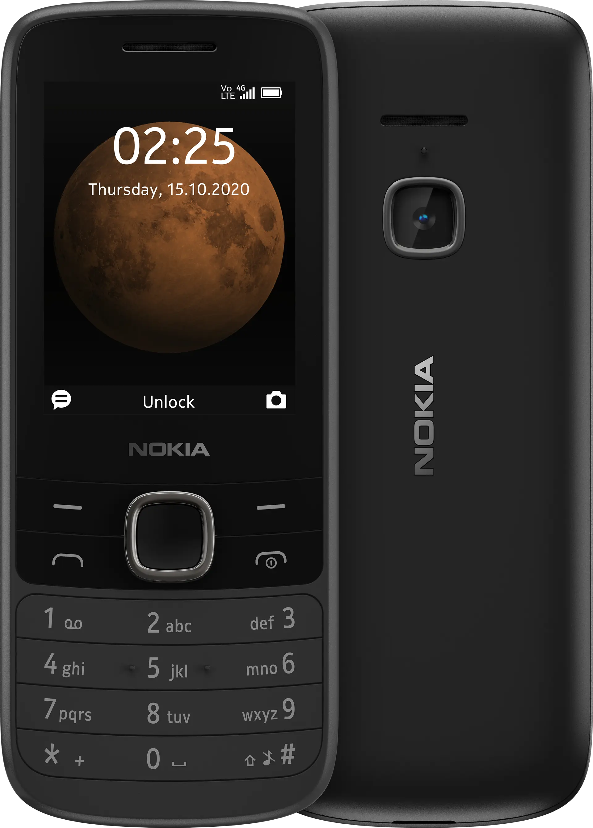 Nokia 225 in Black, official exact-configuration product image.