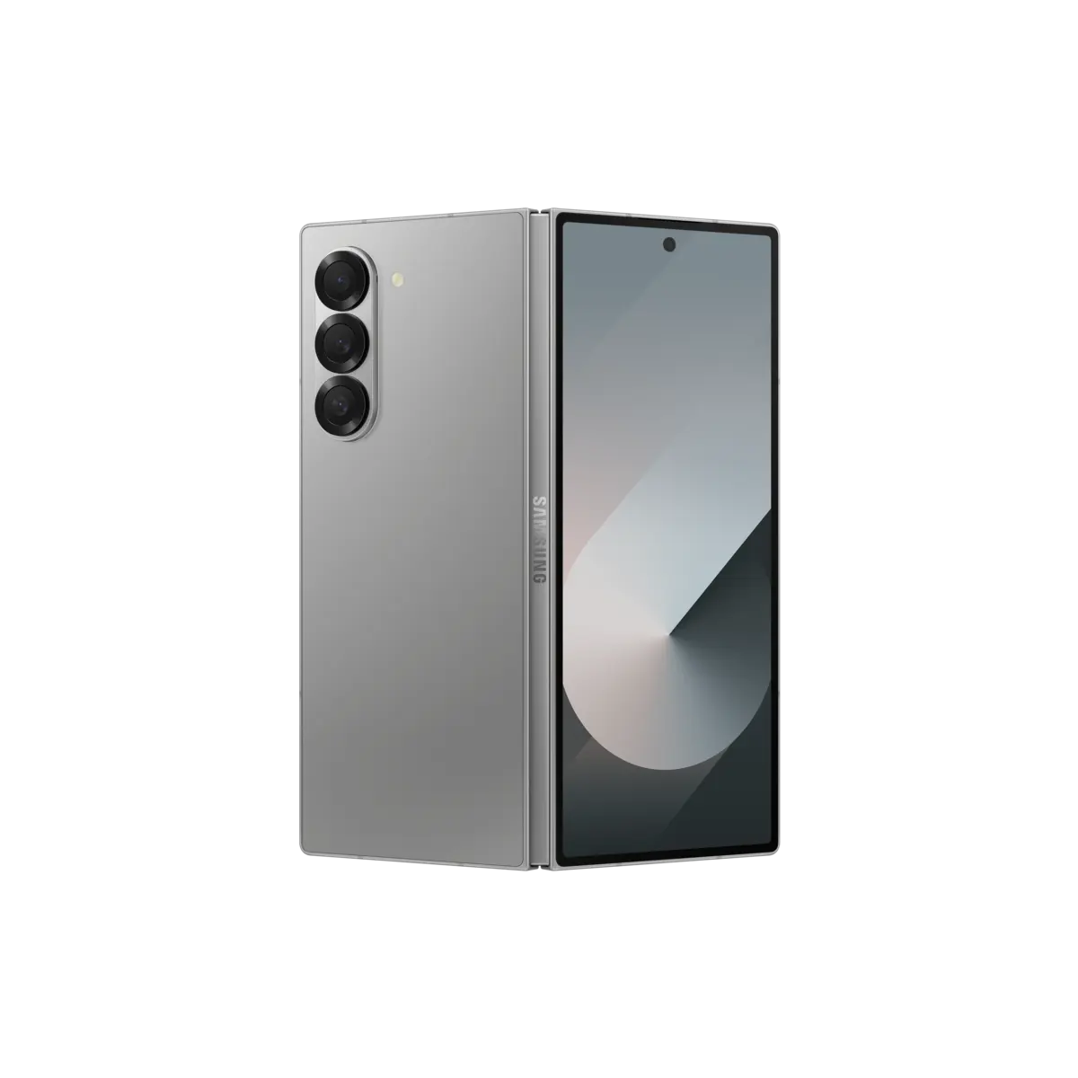 Samsung Galaxy Z Fold6 in Silver Shadow, official product view