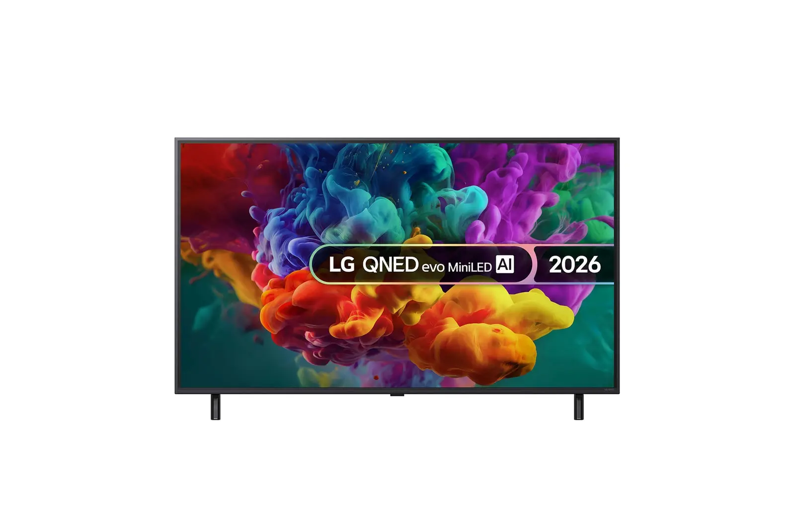 Front view of 50 inch LG QNED evo AI Mini LED QNED85 4K Smart TV 2026 50QNED85B6B