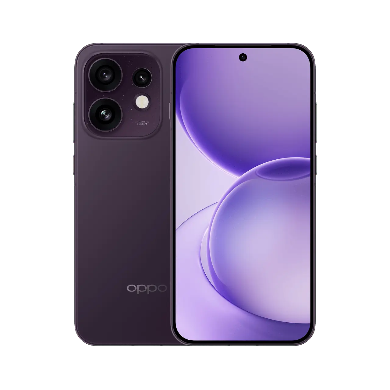 OPPO Reno16 5G in Purple Black, official product view