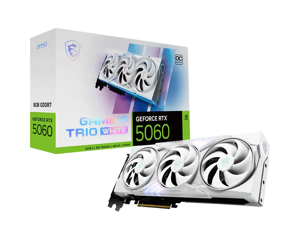 MSI GeForce RTX™ 5060 8G GAMING TRIO OC WHITE — original manufacturer model image