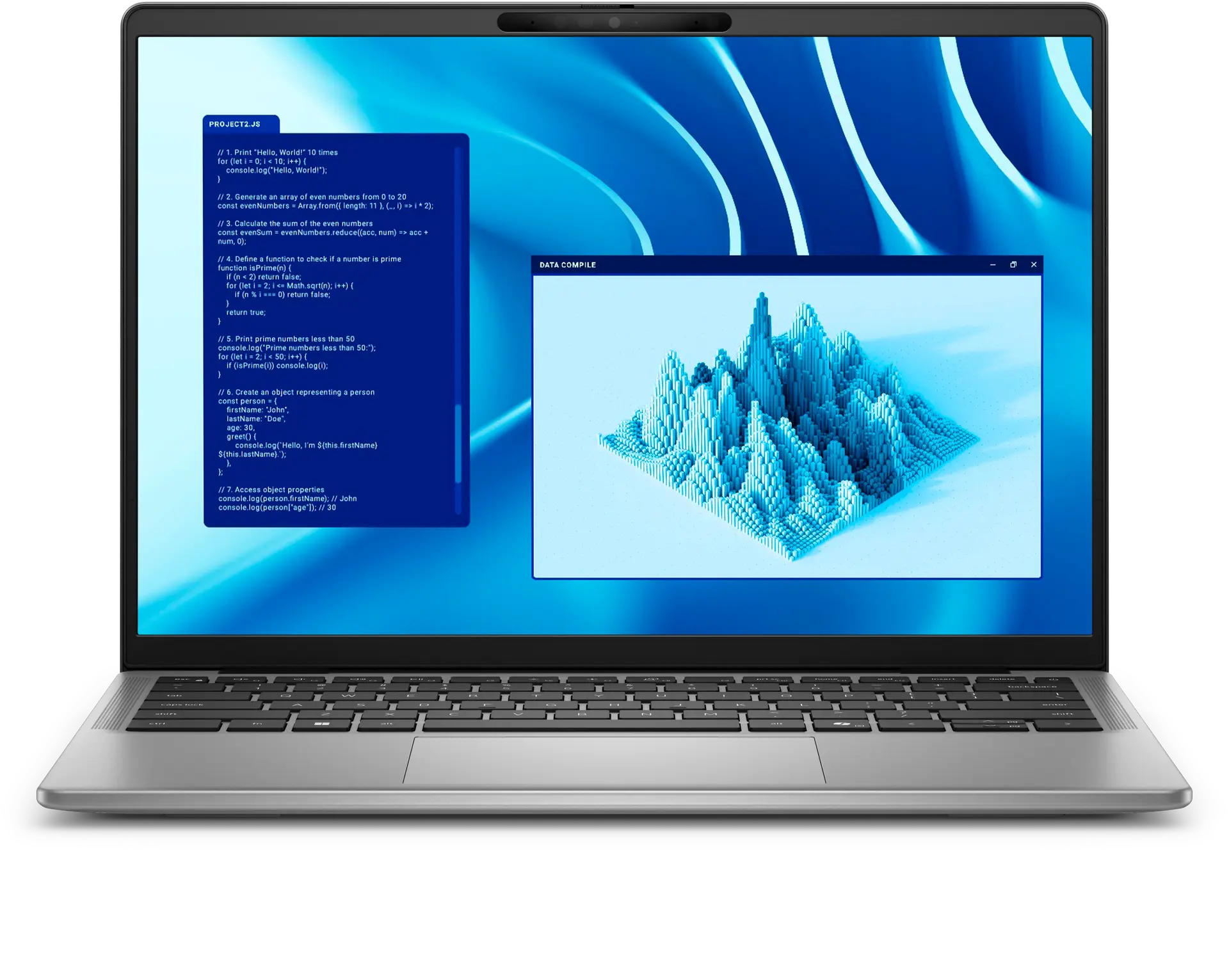 View forward-facing Latitude 7455 Laptop
