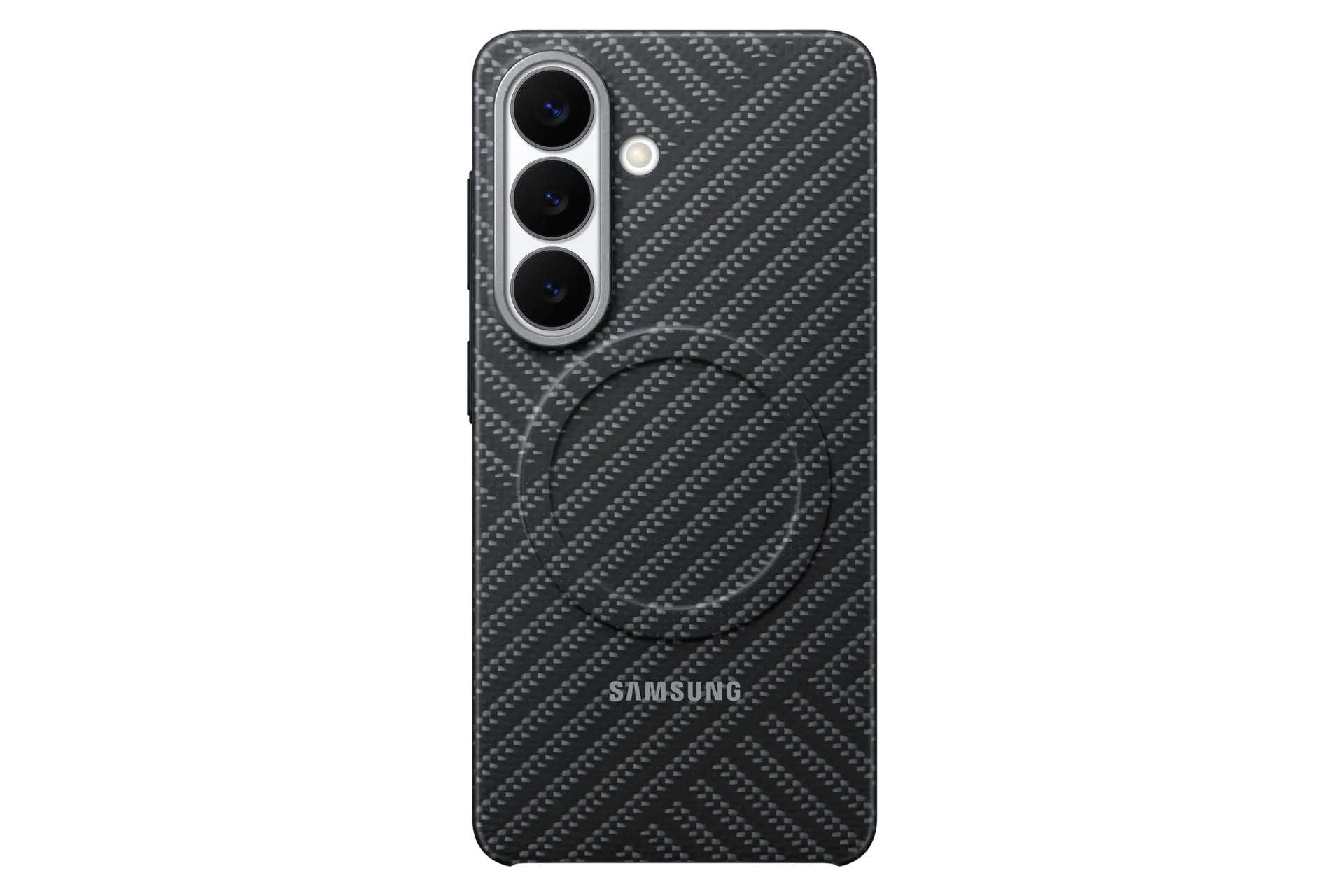 Galaxy S26 Carbon Magnet Case Front Dark Gray 