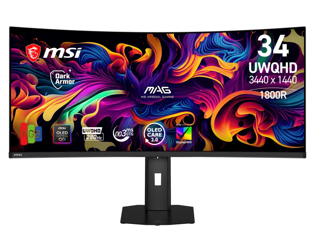 MSI MAG 341CQP QD-OLED X28 official product image