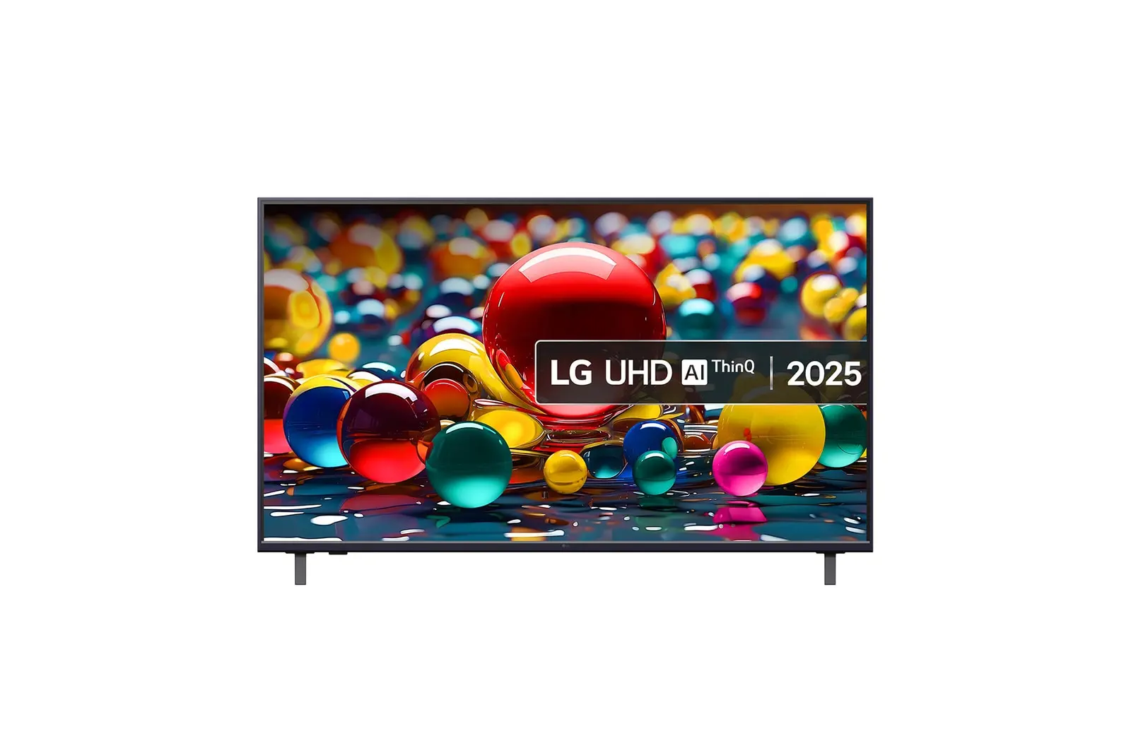 Front view of 55 inch LG UHD AI UA74 4K Smart TV 2025 - 55UA74006LB 55UA74006LB