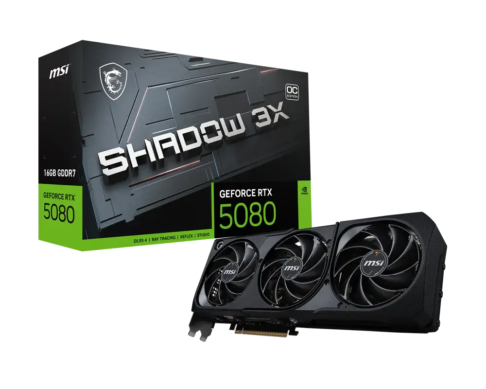 MSI GeForce RTX™ 5080 16G SHADOW 3X OC — original manufacturer model image