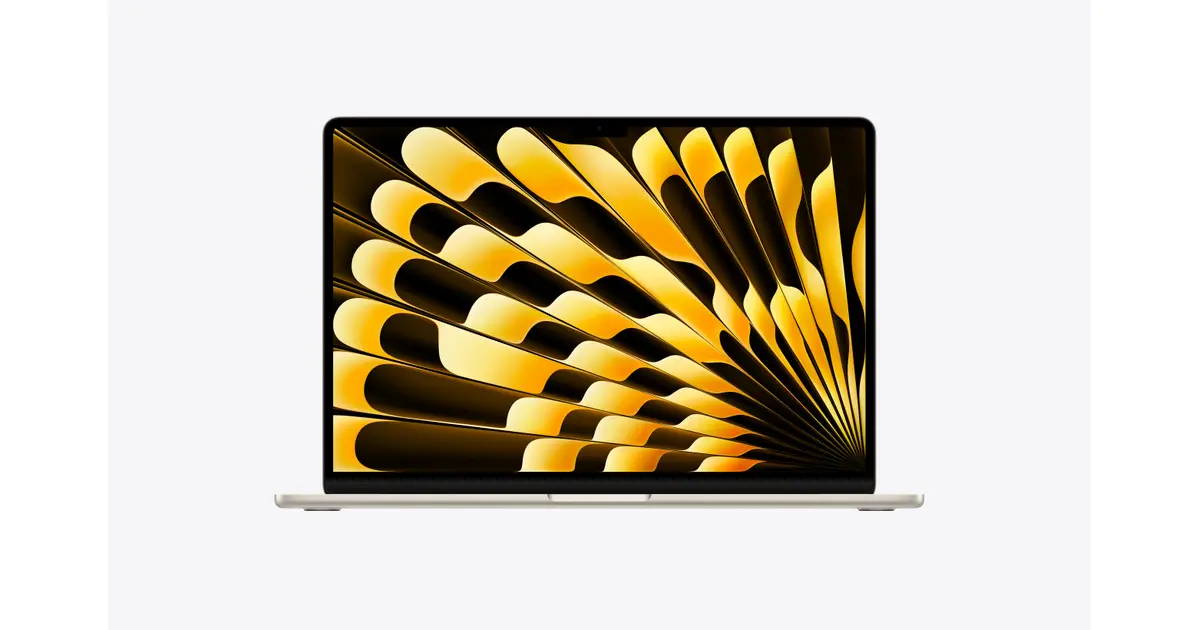 Apple MacBook Air 15-inch (M5) — Starlight (MGPC4B/A), exact official UK configuration image