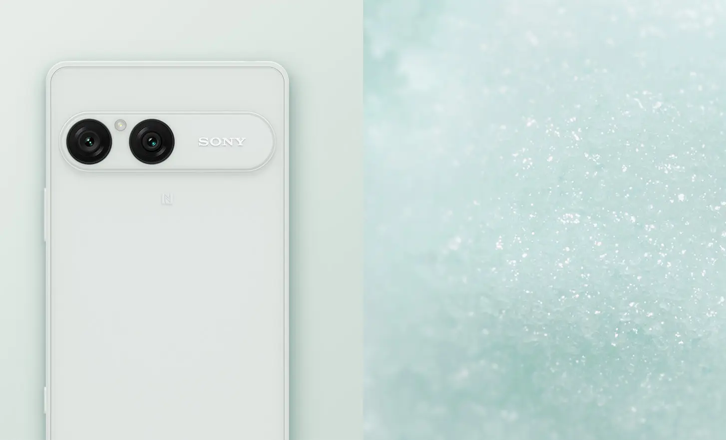 Sony Xperia 10 VIII in Frozen White — official rear detail
