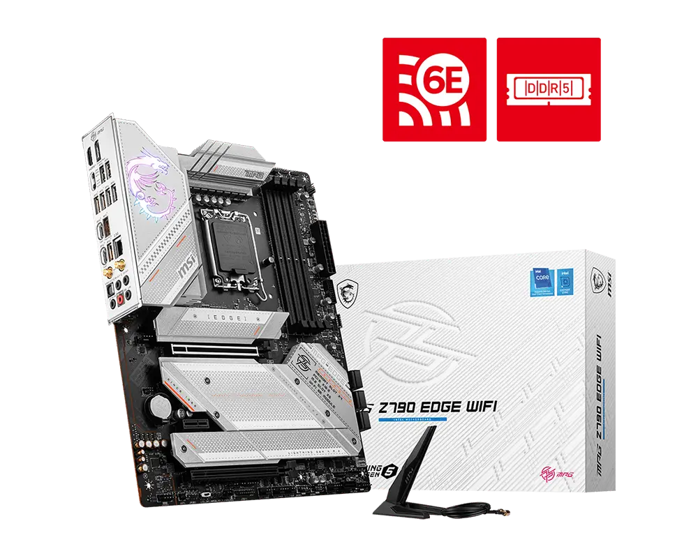 MSI MPG Z790 EDGE WIFI motherboard with exact-model retail packaging