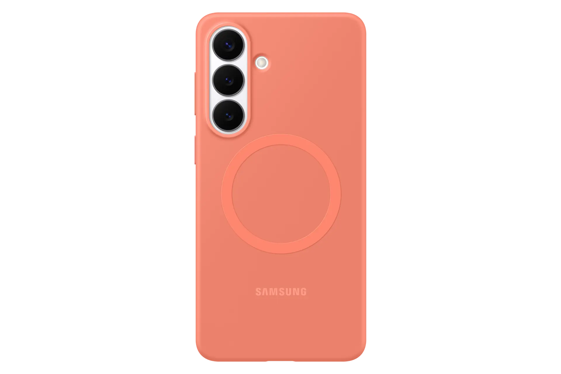 Silicone Magnet Case for Galaxy S26+ Front Coralred 