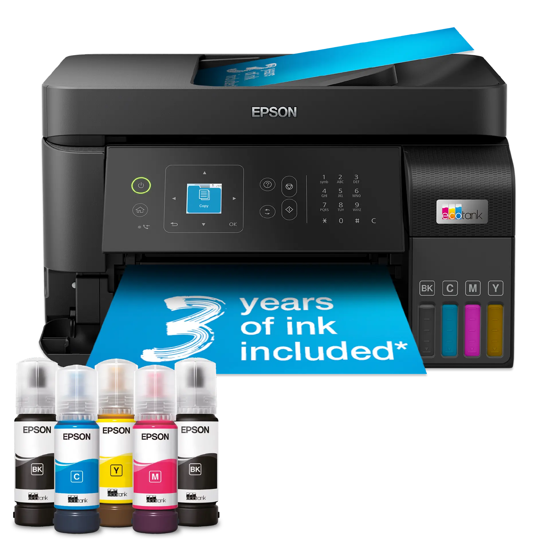 Epson EcoTank ET-4810 A4 Multifunction Wi-Fi Ink Tank Printer, With Up To 3 Years Of Ink Included* — exact C11CK57401 manufacturer product image
