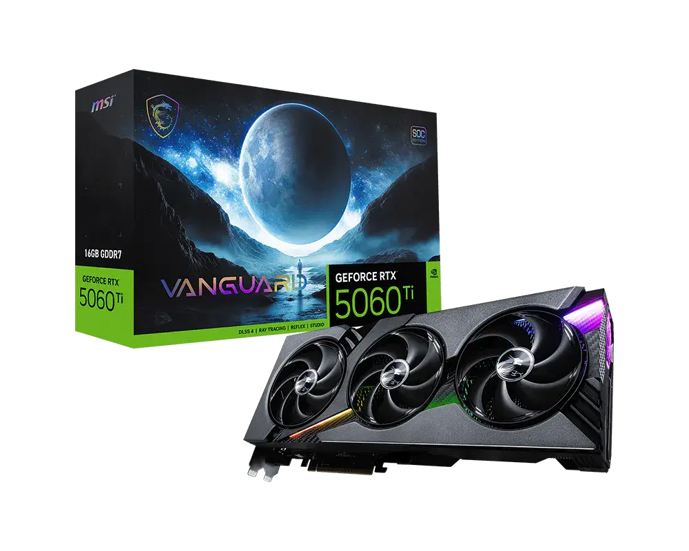 MSI GeForce RTX™ 5060 Ti 16G VANGUARD SOC — original manufacturer model image