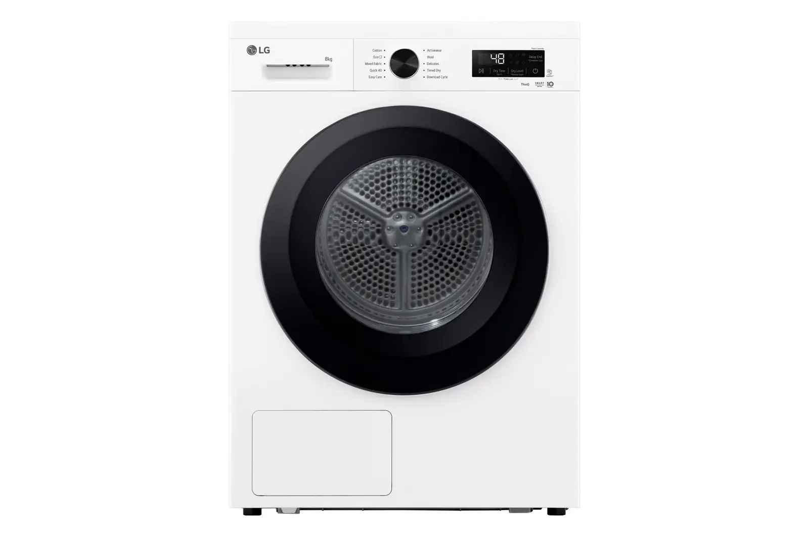 Front view of 8kg Heat Pump Tumble Dryer Series 2, White RHX1008NWK