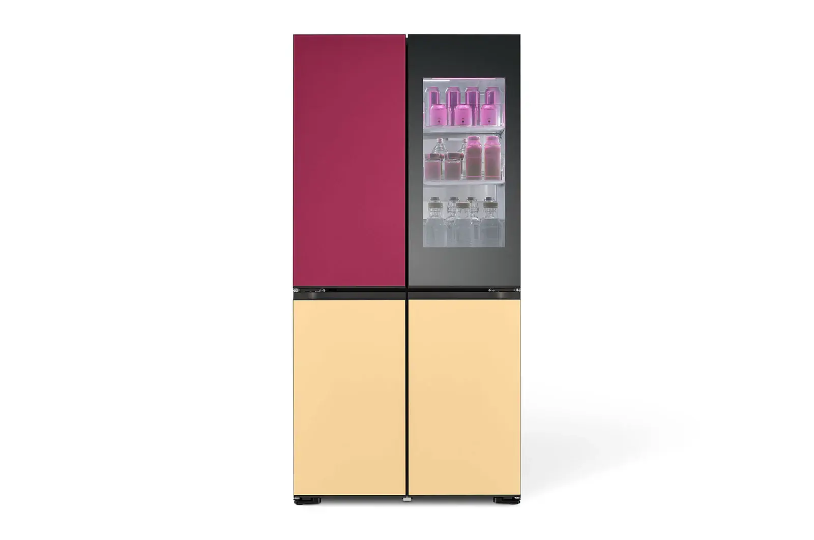 Front view of 617L MoodUP™ Multi-Door Fridge Freezer, Colour Changing LED GMV960NNME