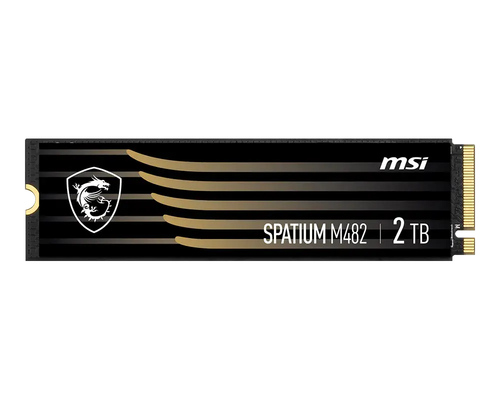 MSI SPATIUM M482 2 TB M.2 2280 SSD, front view of the labelled module