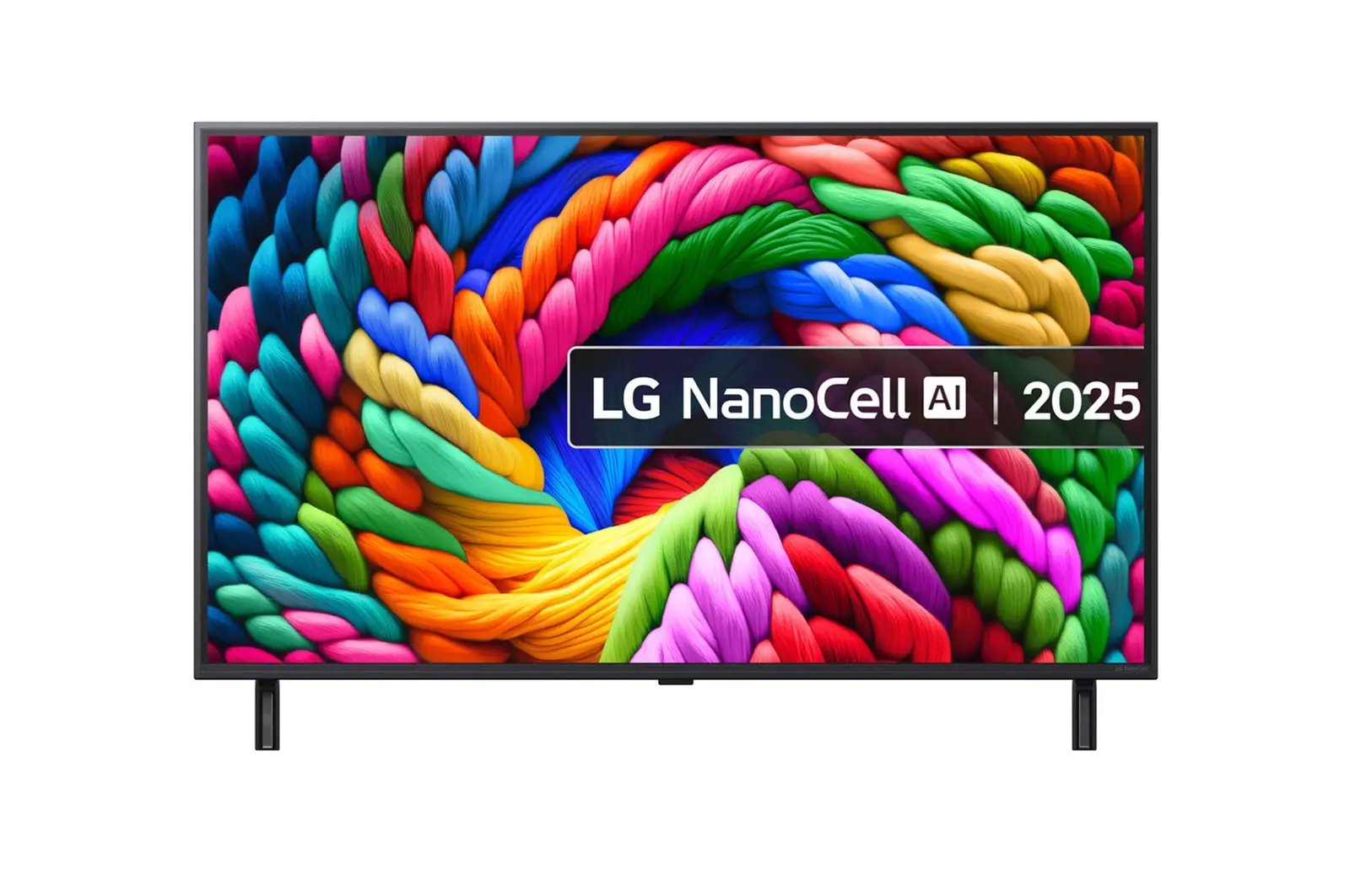 Front view of 43 inch LG NanoCell AI NANO90 4K Smart TV 2025 43NANO90A6B