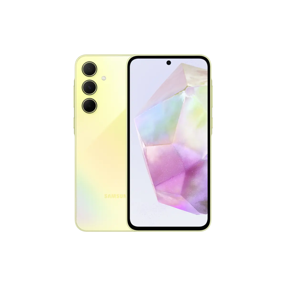 Samsung Galaxy A35 5G in Awesome Lemon, official product view