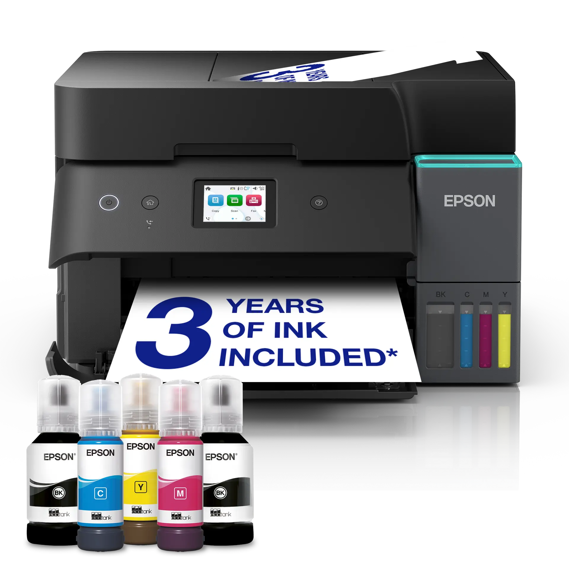 Epson EcoTank ET-4951 A4 Multifunction Wi-Fi and AirPrint Ink Tank Printer with ADF, Duplex Print, Scan, Copy & Fax, Up To 3 Years Of Ink Included — exact C11CL40408CA manufacturer product image