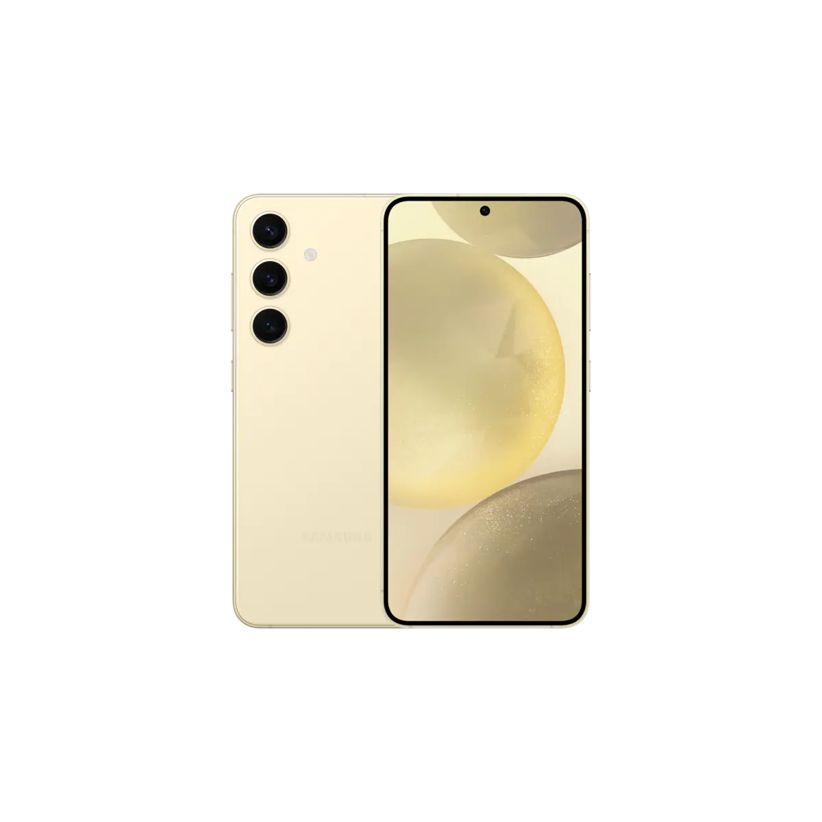 Samsung Galaxy S24 in Amber Yellow, official product view