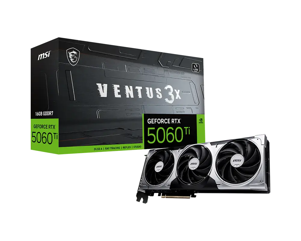 MSI GeForce RTX™ 5060 Ti 16G VENTUS 3X — original manufacturer model image
