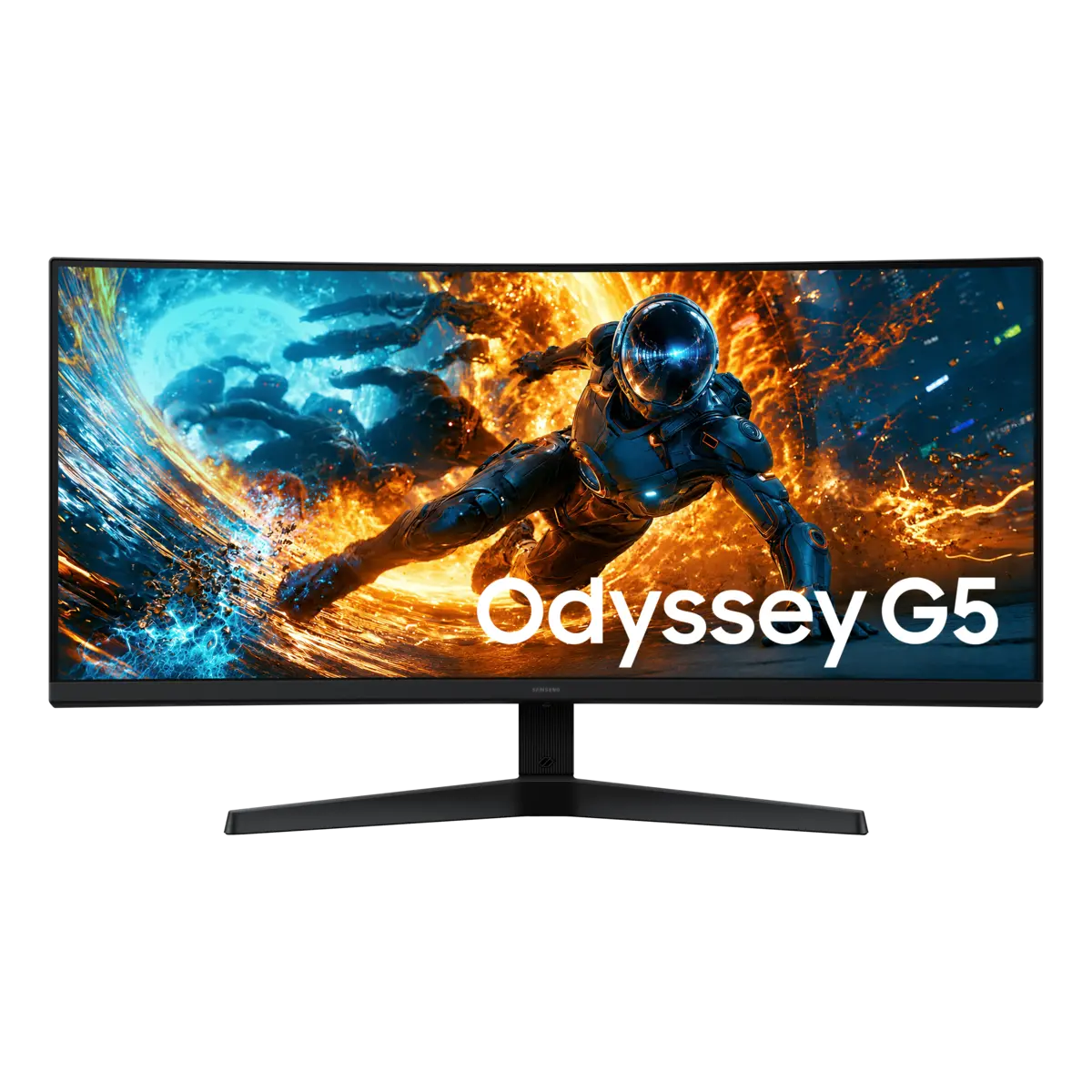 34 Inch Odyssey G5 G55H Ultra WQHD 180Hz Gaming Monitor Front Black 