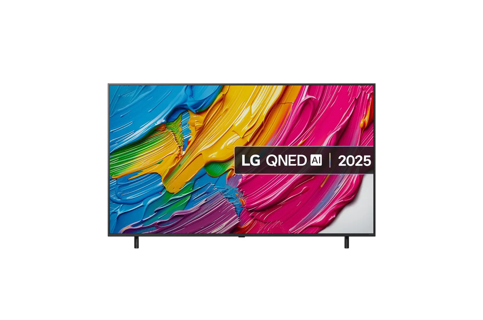 Front view of 65 inch LG QNED AI QNED80 4K Smart TV 2025 65QNED80A6A