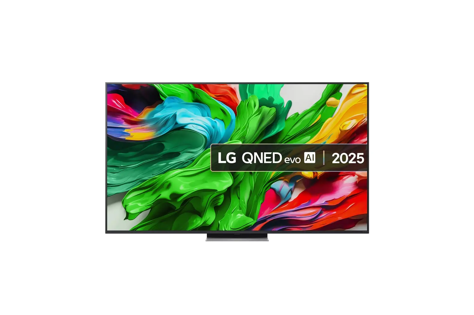 Front view of 65 inch LG QNED evo AI QNED87 MiniLED 4K Smart TV 2025 65QNED87A6B
