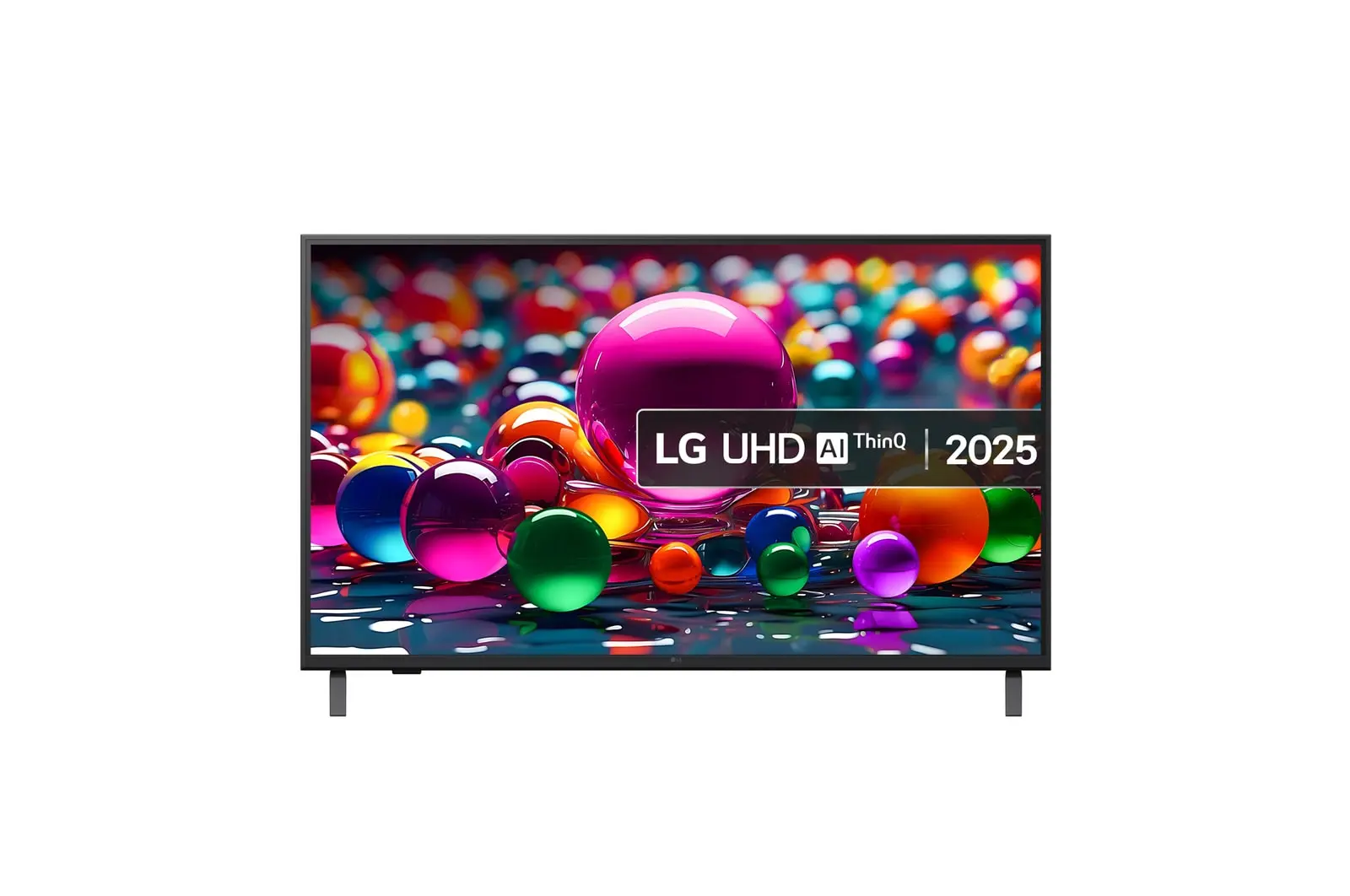 Front view of 43 inch LG UHD AI UA75 4K Smart TV 2025 43UA75006LA