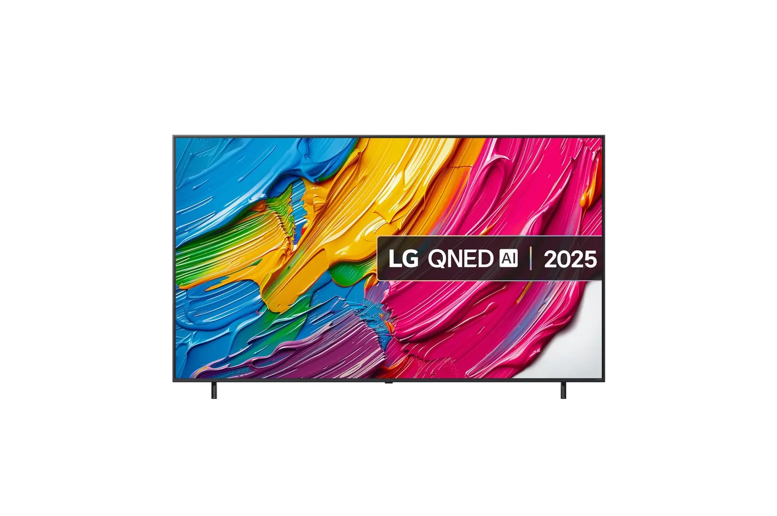 Front view of 86 inch LG QNED AI QNED80 4K Smart TV 2025 86QNED80A6A