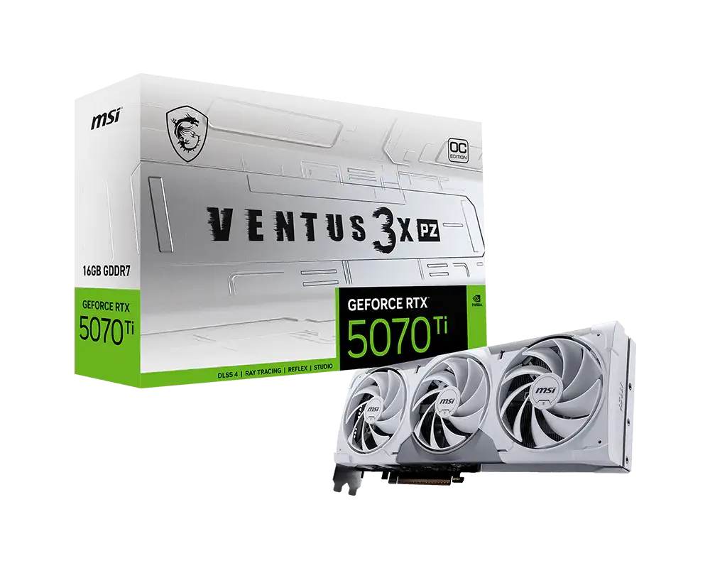 MSI GeForce RTX™ 5070 Ti 16G VENTUS 3X PZ OC — original manufacturer model image