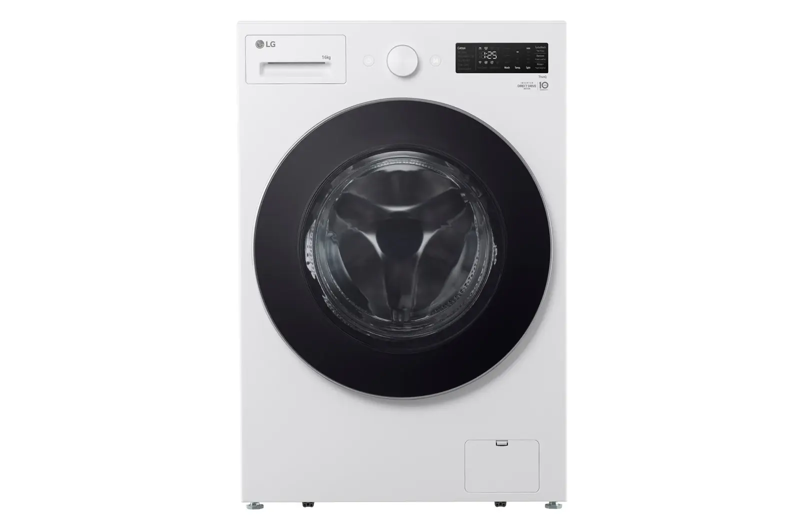 Front view of 16kg AI Direct Drive Washing Machine, White F0Z8016TWC
