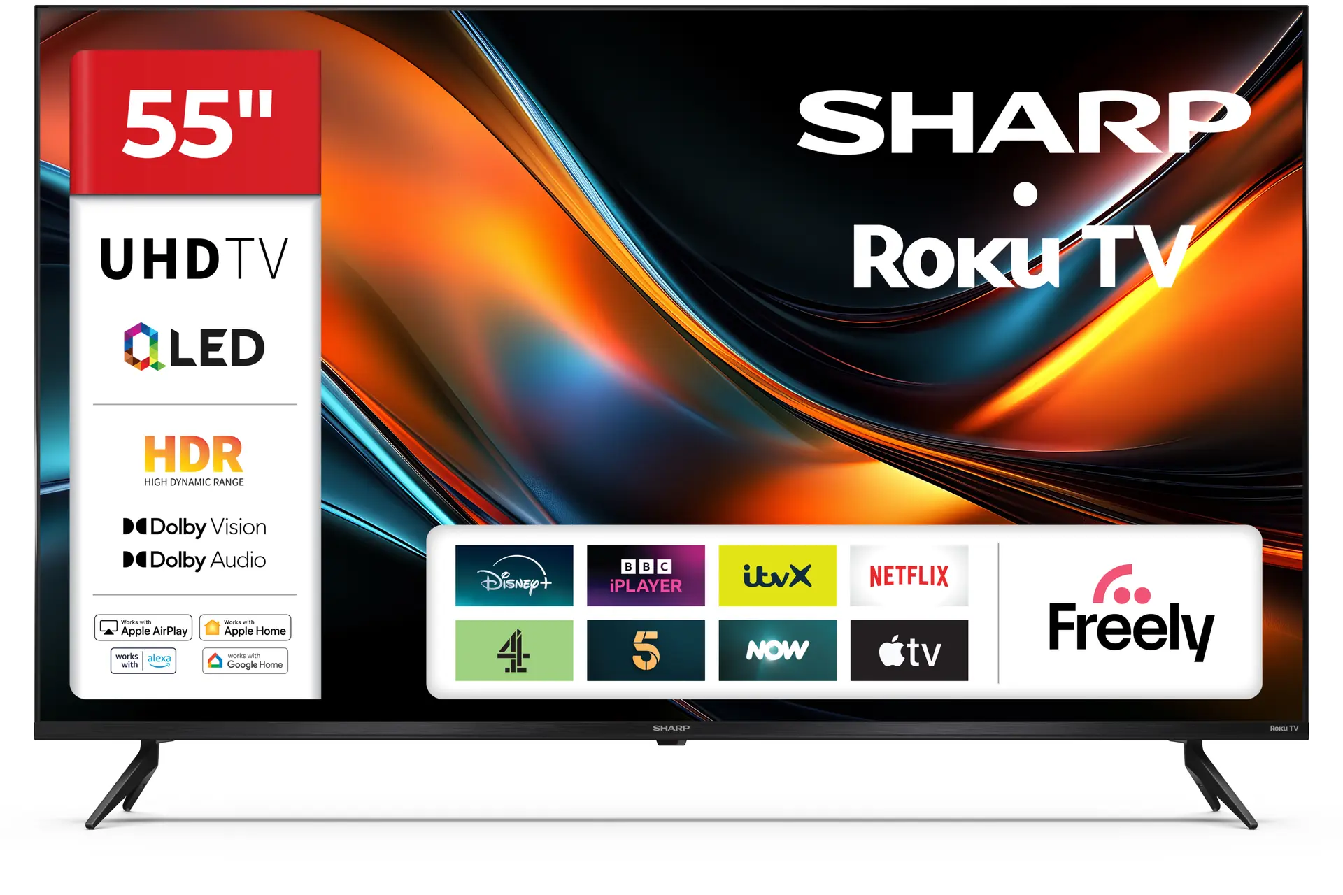 Sharp 55HJ6225K television, official exact-model product image.