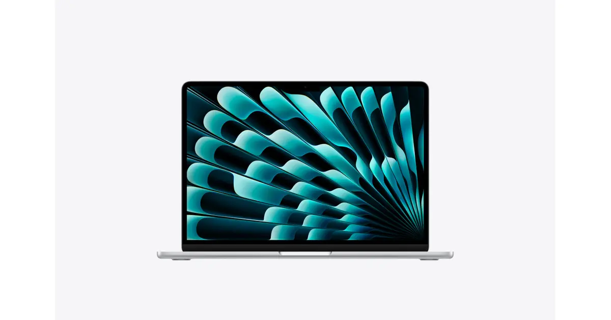 Apple MacBook Air 13-inch (M5) — Silver (MDH74B/A), exact official UK configuration image