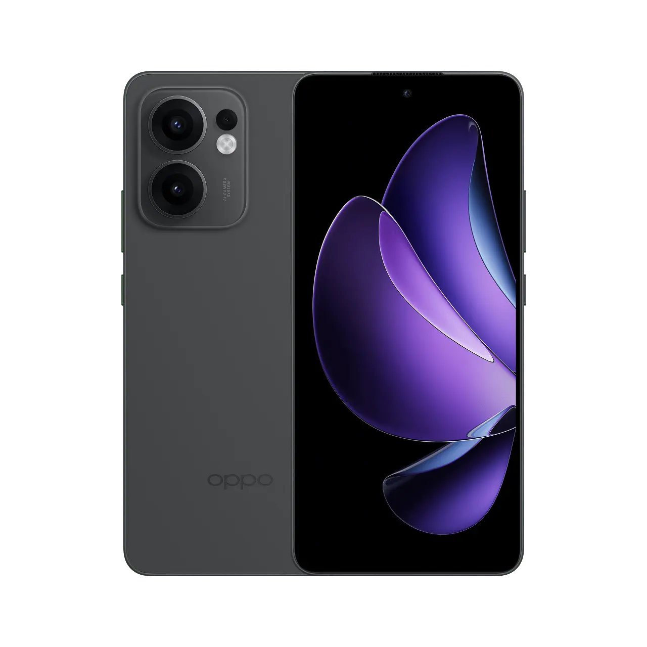 OPPO Reno13 F 5G in Graphite Grey, official product view