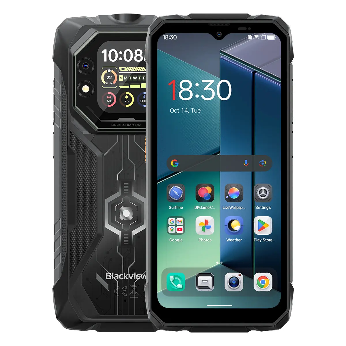Blackview ROCK 1, official exact-model product image for 8GB+256GB / Black / EU Plug.