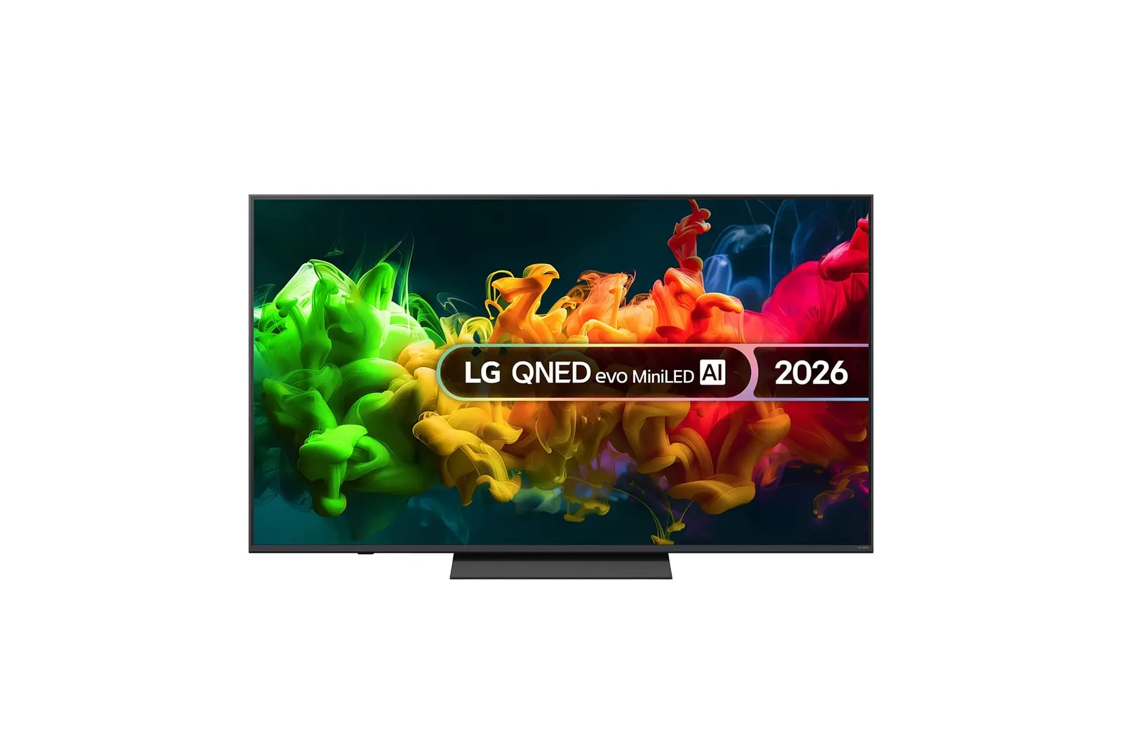 Front view of 65 inch LG QNED evo AI QNED8E Mini LED 4K Smart TV 2026 65QNED8EB3B