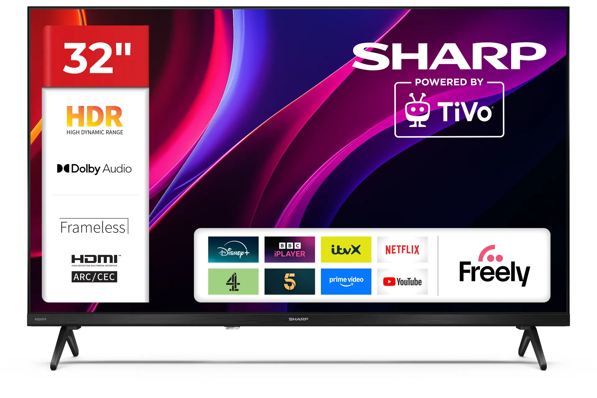 Sharp 32HE2245K television, official exact-model product image.