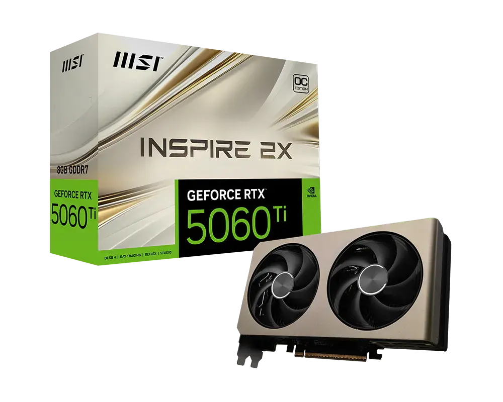 MSI GeForce RTX™ 5060 Ti 8G INSPIRE 2X OC — original manufacturer model image