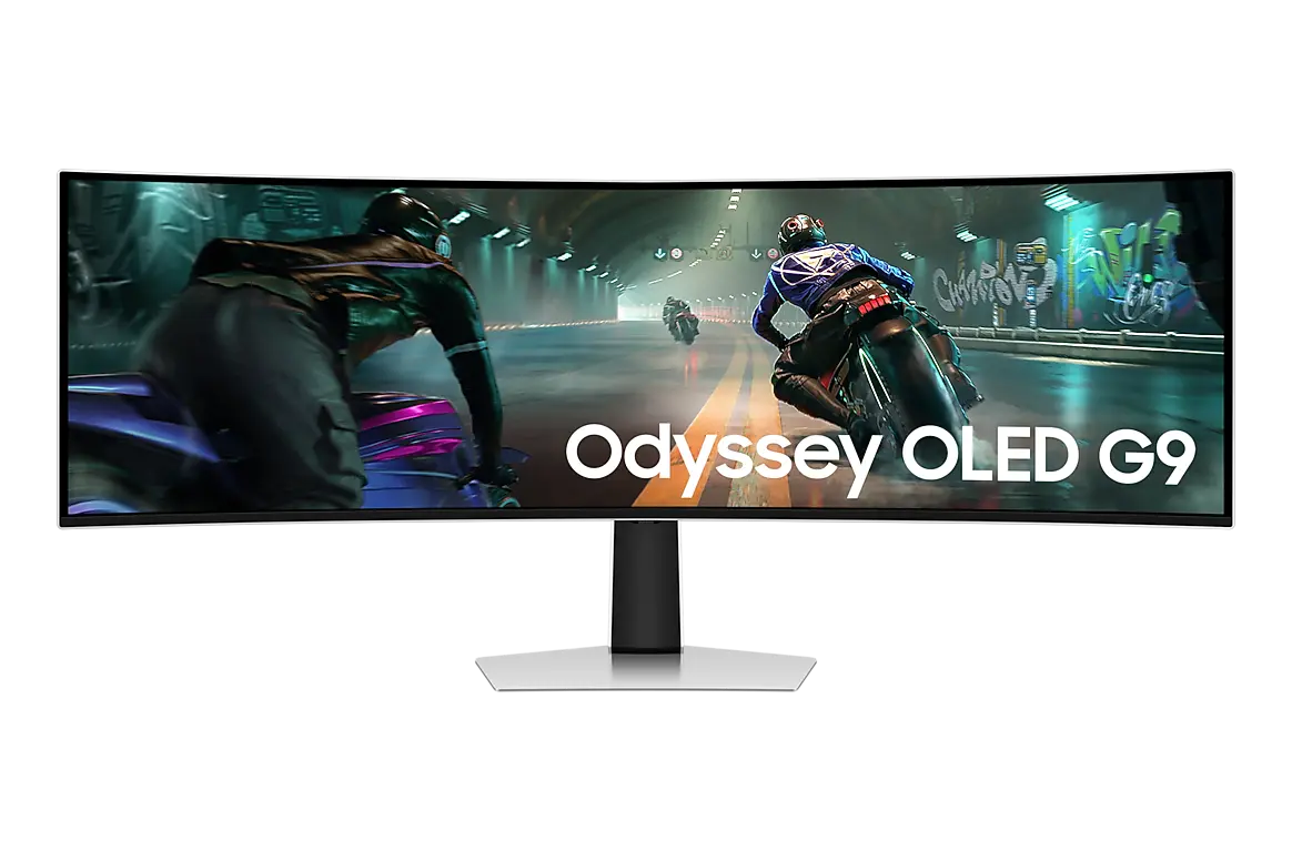 Samsung Odyssey OLED G9 G91SD 49-inch exact official display and stand gallery view