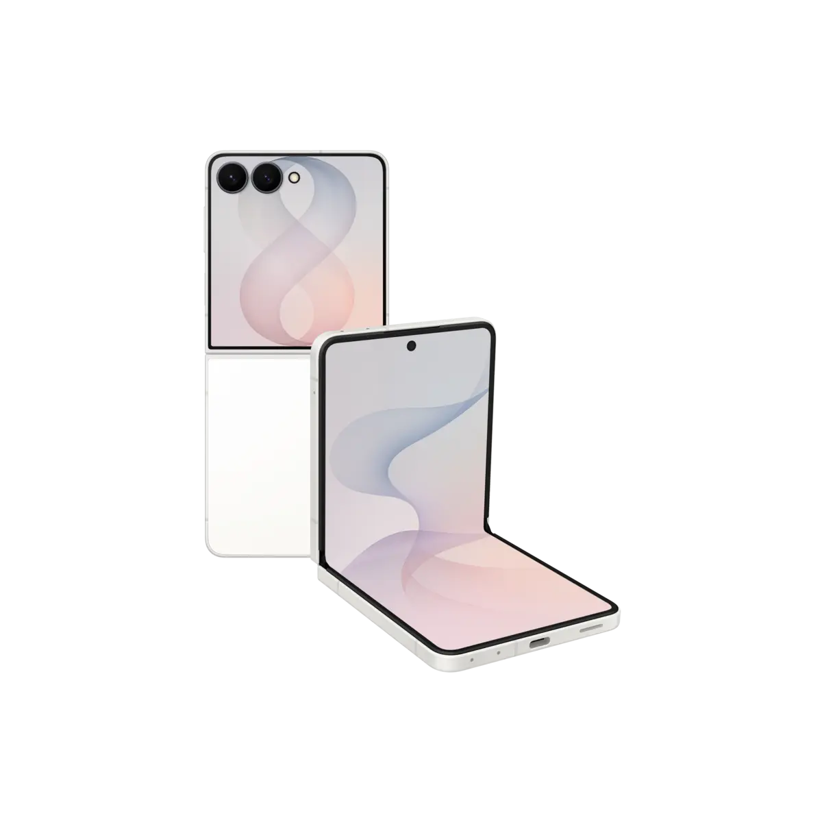 Galaxy Z Flip8 Front Cream 