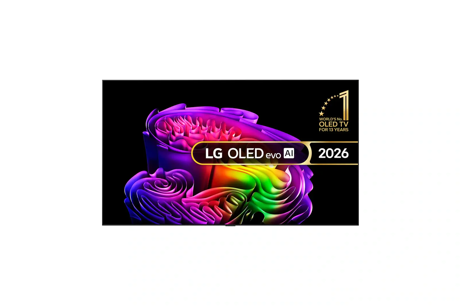 Front view of 97 inch LG OLED evo AI G6 4K Smart TV 2026 OLED97G64LW