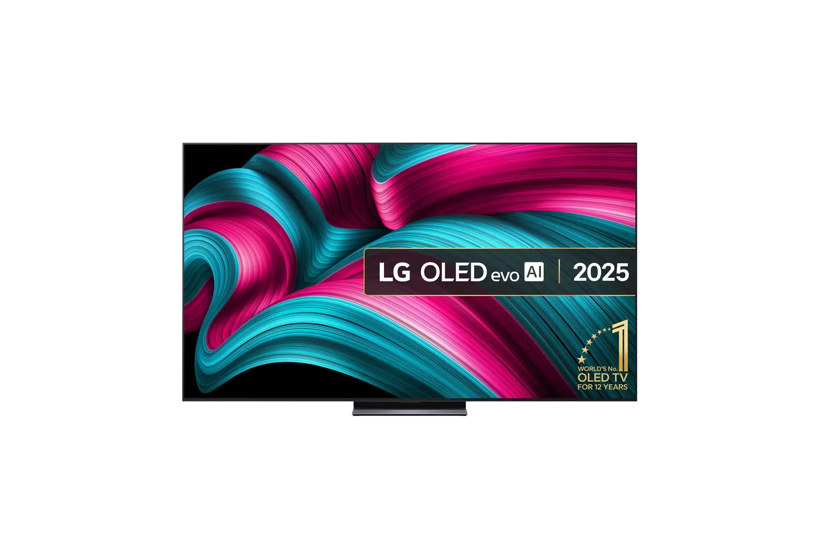 Front view of 83 inch LG OLED evo AI C54 4K Smart TV 2025 OLED83C54LA